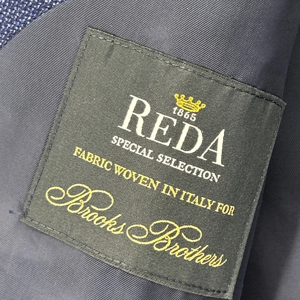 Brooks Brothers Reda Italian Regent Fit Blazer Coat Men's 44L Wool Navy Blue